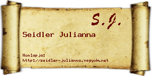 Seidler Julianna névjegykártya